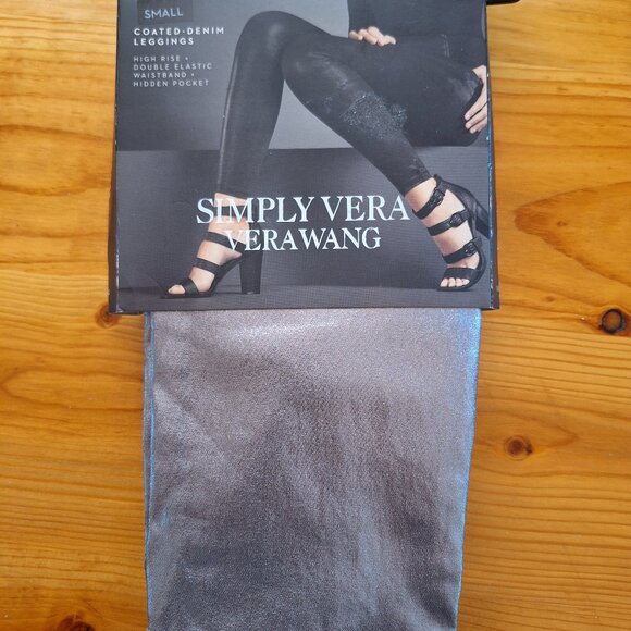 Simply Vera Coated-Denim Leggings - Picture 5 of 10
